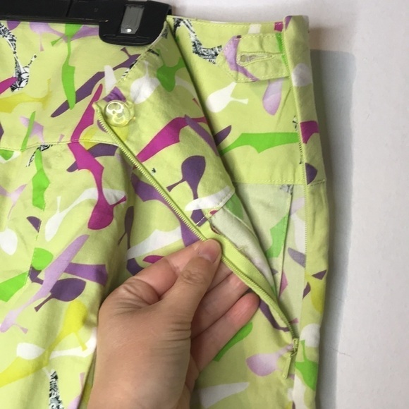 Liz Claiborne pleated novelty print mini skirt - Picture 4 of 7